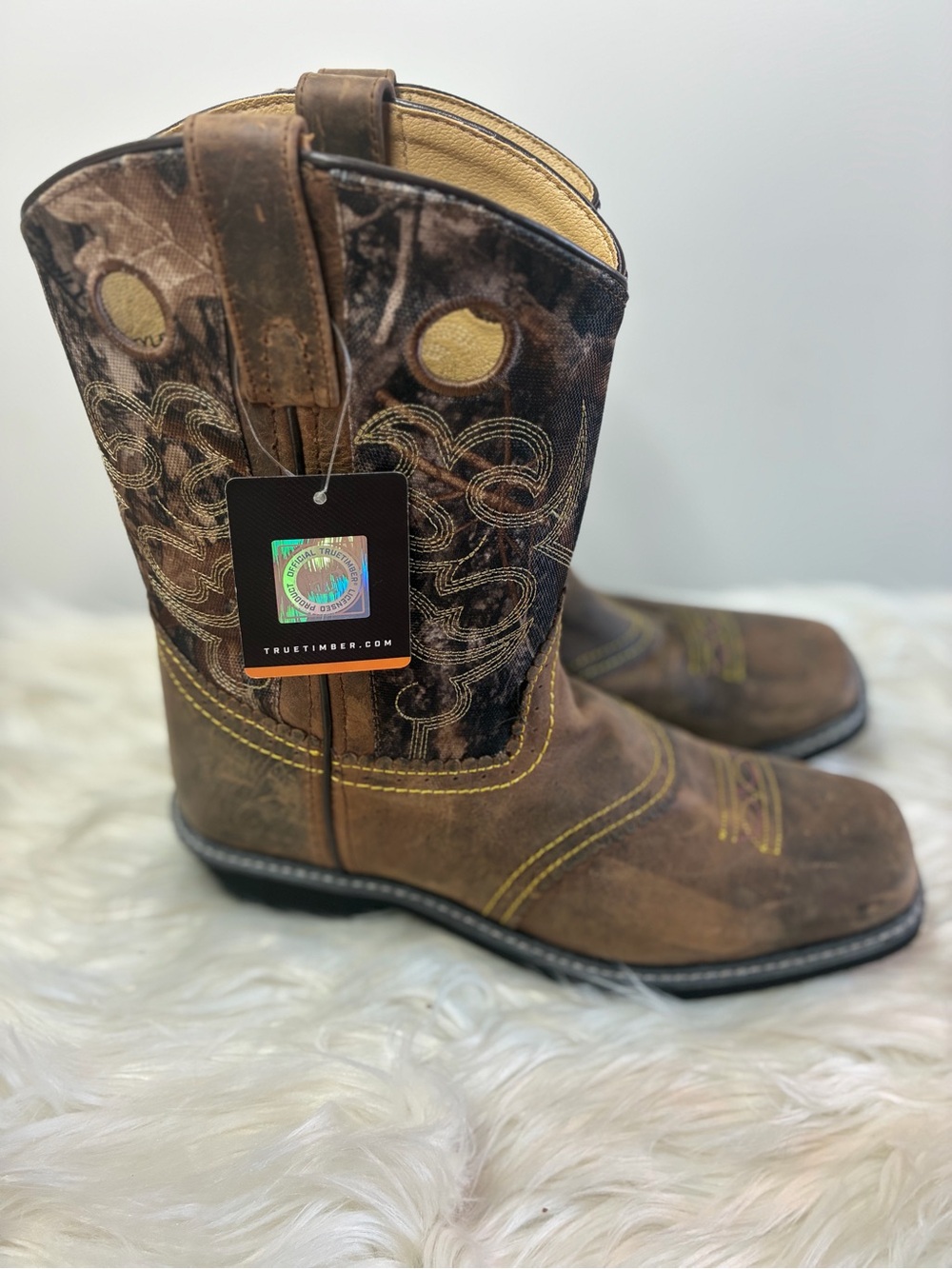 True Timber Brown Western Work Bootie - Women's Ankle Boot